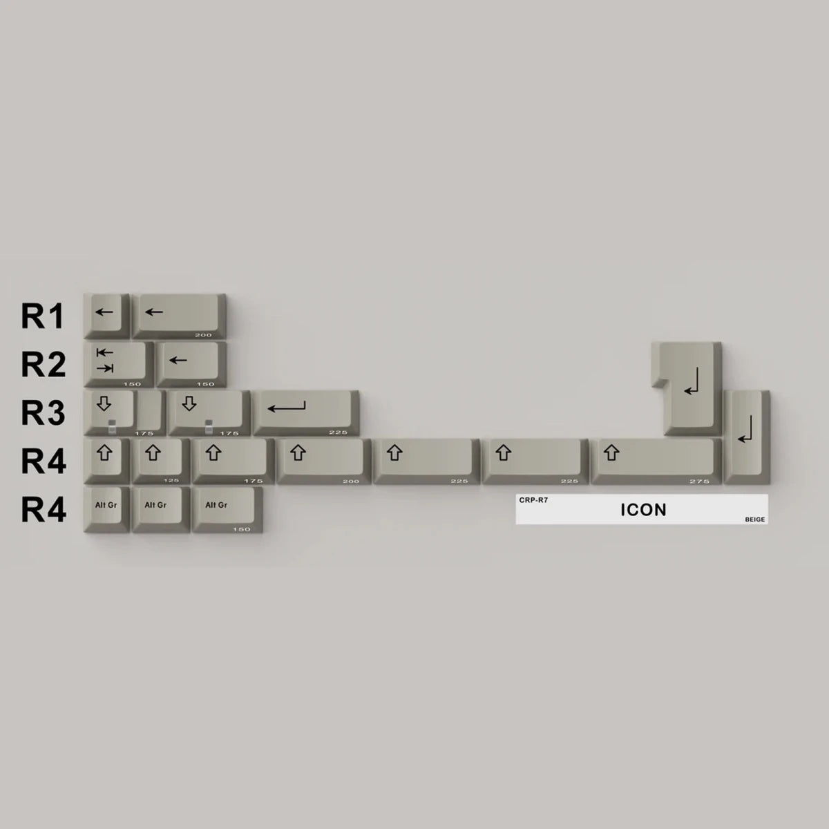 Hammerworks CRP R7 Beige Keycaps - Divinikey