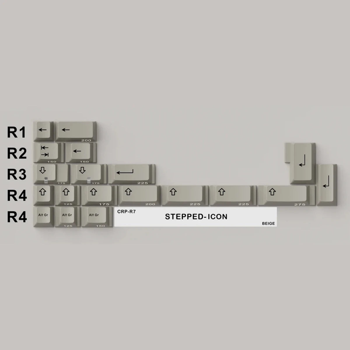 Hammerworks CRP R7 Beige Keycaps - Divinikey