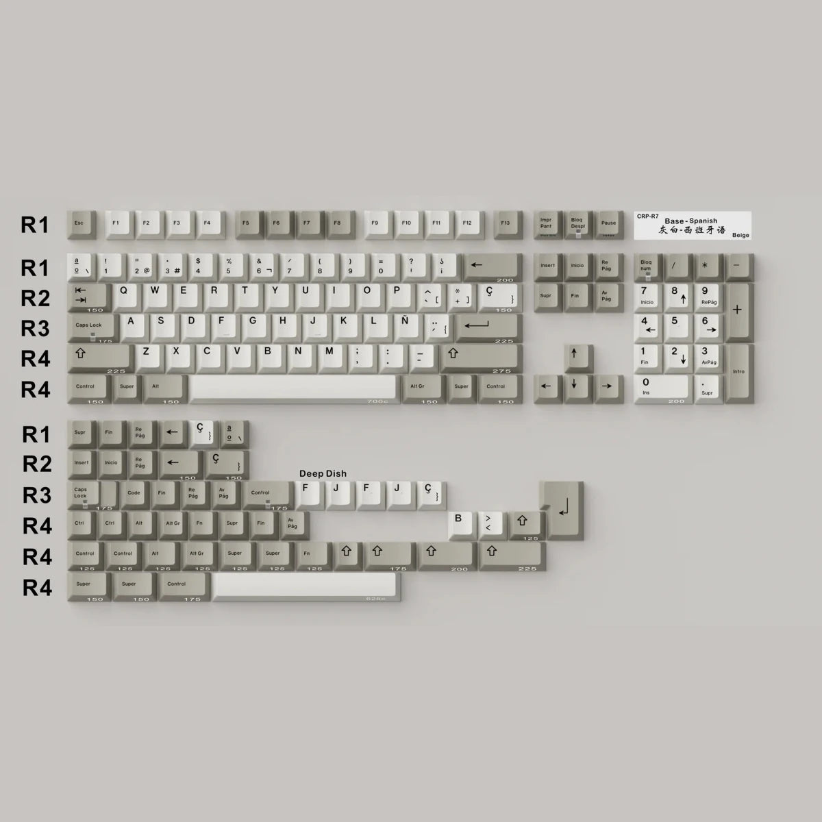 Hammerworks CRP R7 Beige Keycaps - Divinikey