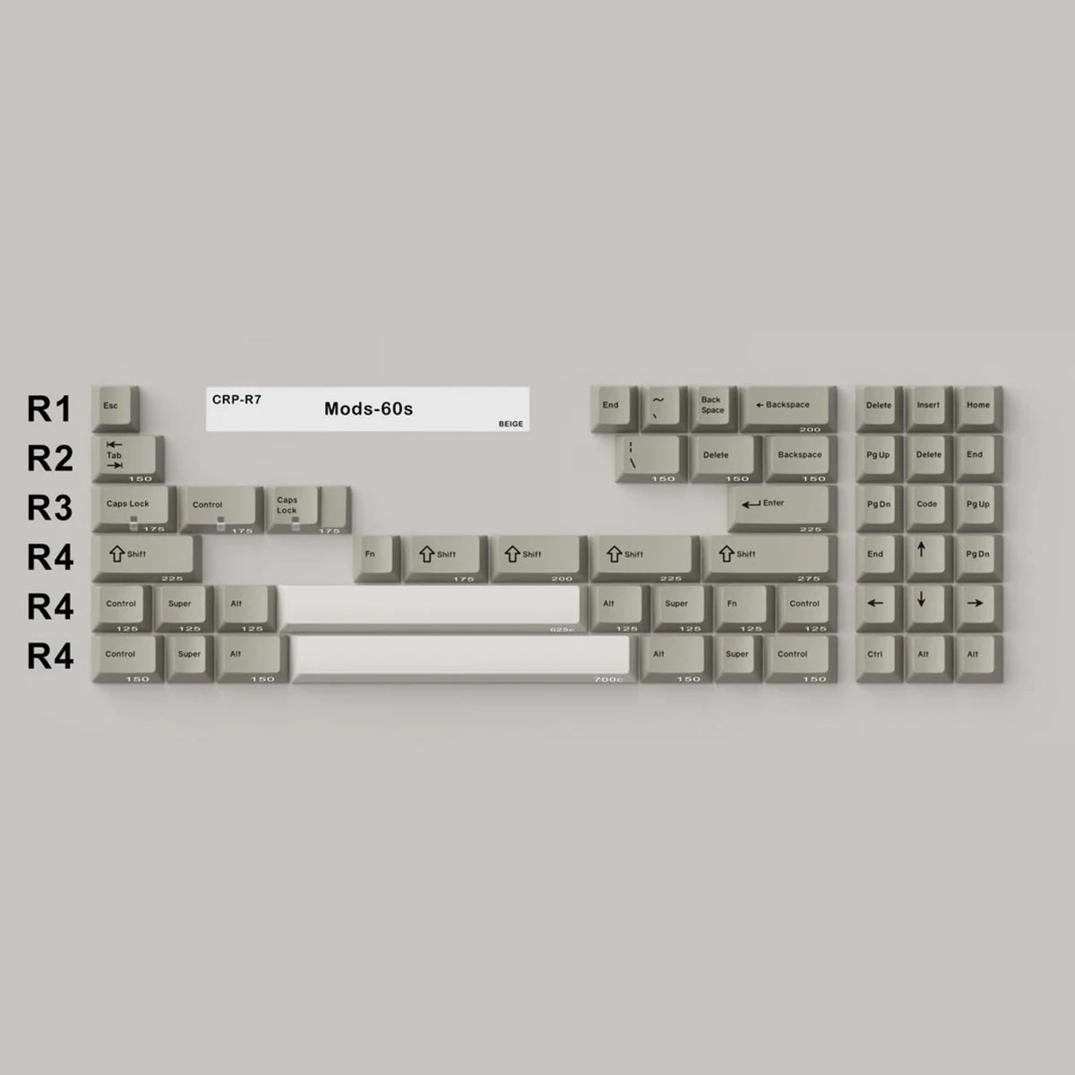 Hammerworks CRP R7 Beige Keycaps - Divinikey
