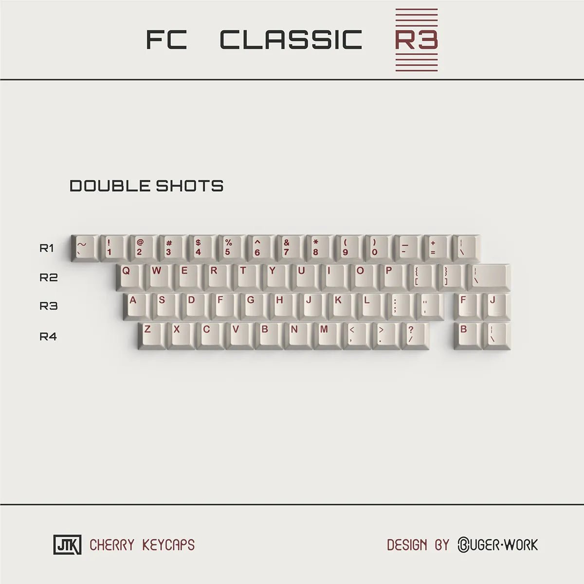 JTK Classic FC R3 Keycap Set - Divinikey