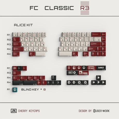 JTK Classic FC R3 Keycap Set - Divinikey