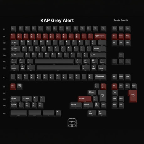 KAP Grey Alert Keycaps - Divinikey