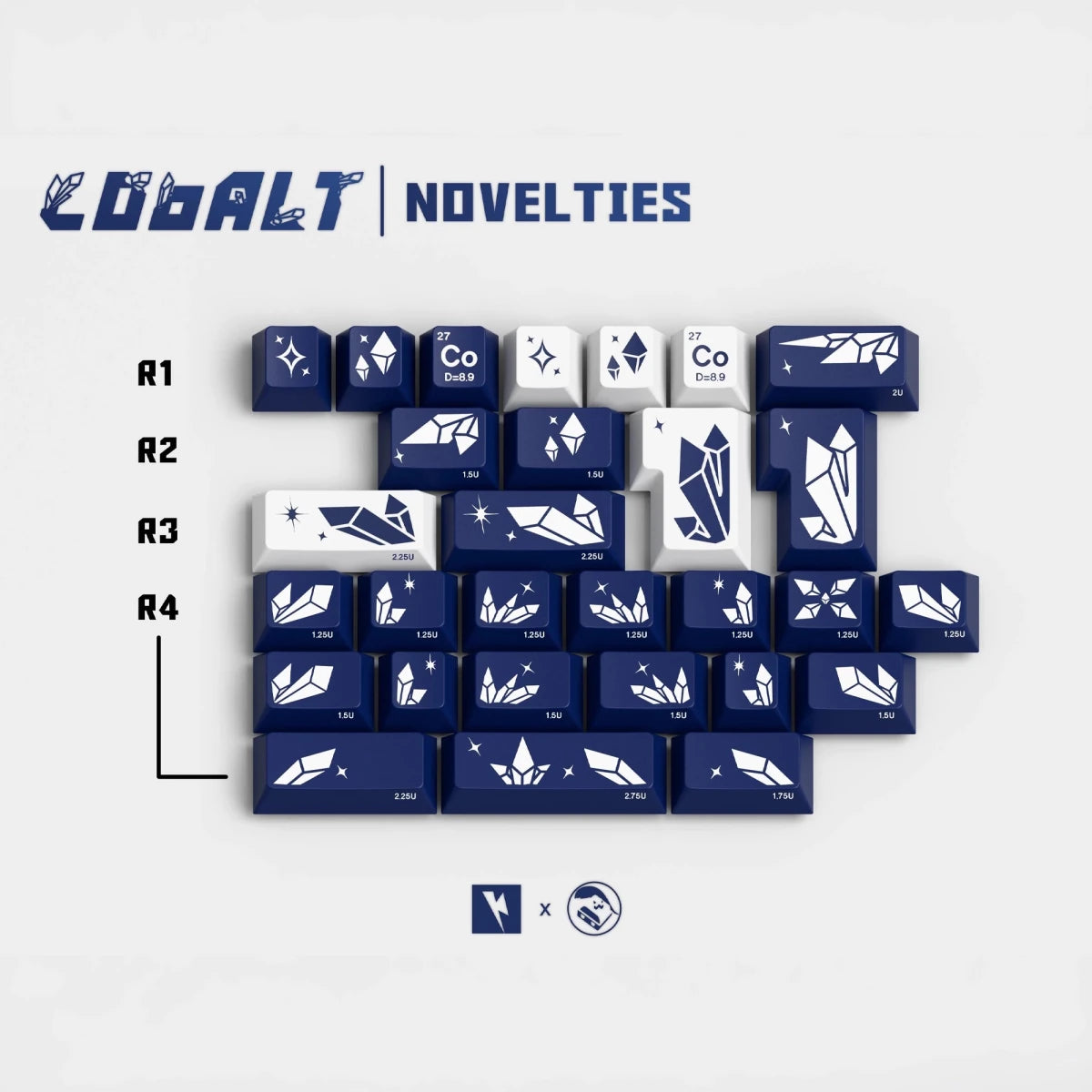 Keykobo Cobalt Keycaps - Divinikey