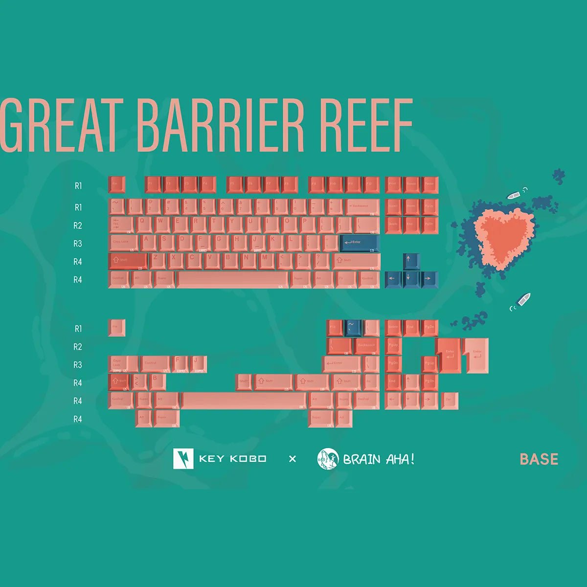 Keykobo Great Barrier Reef Keycaps - Divinikey