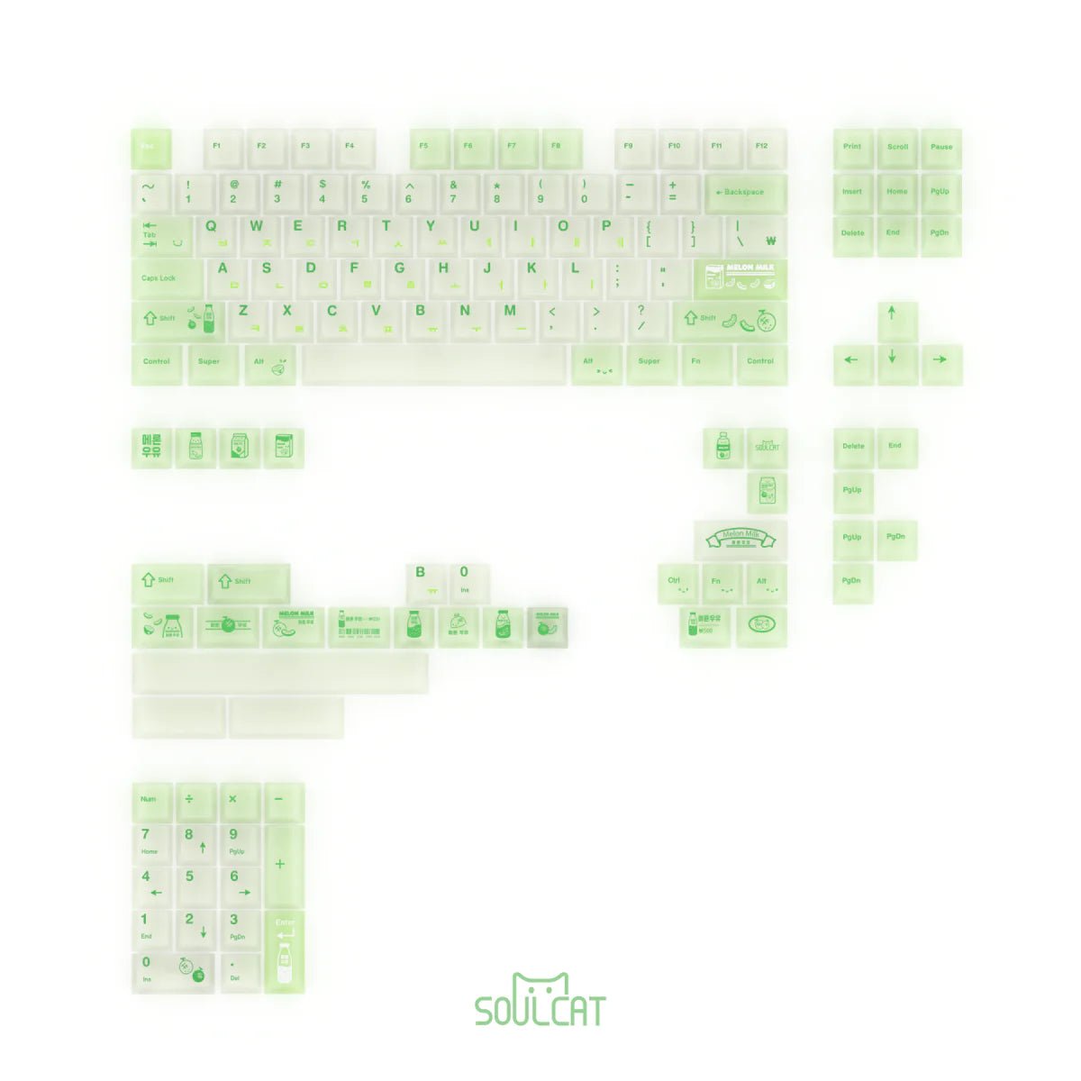 Melon Milk Keycaps - Divinikey