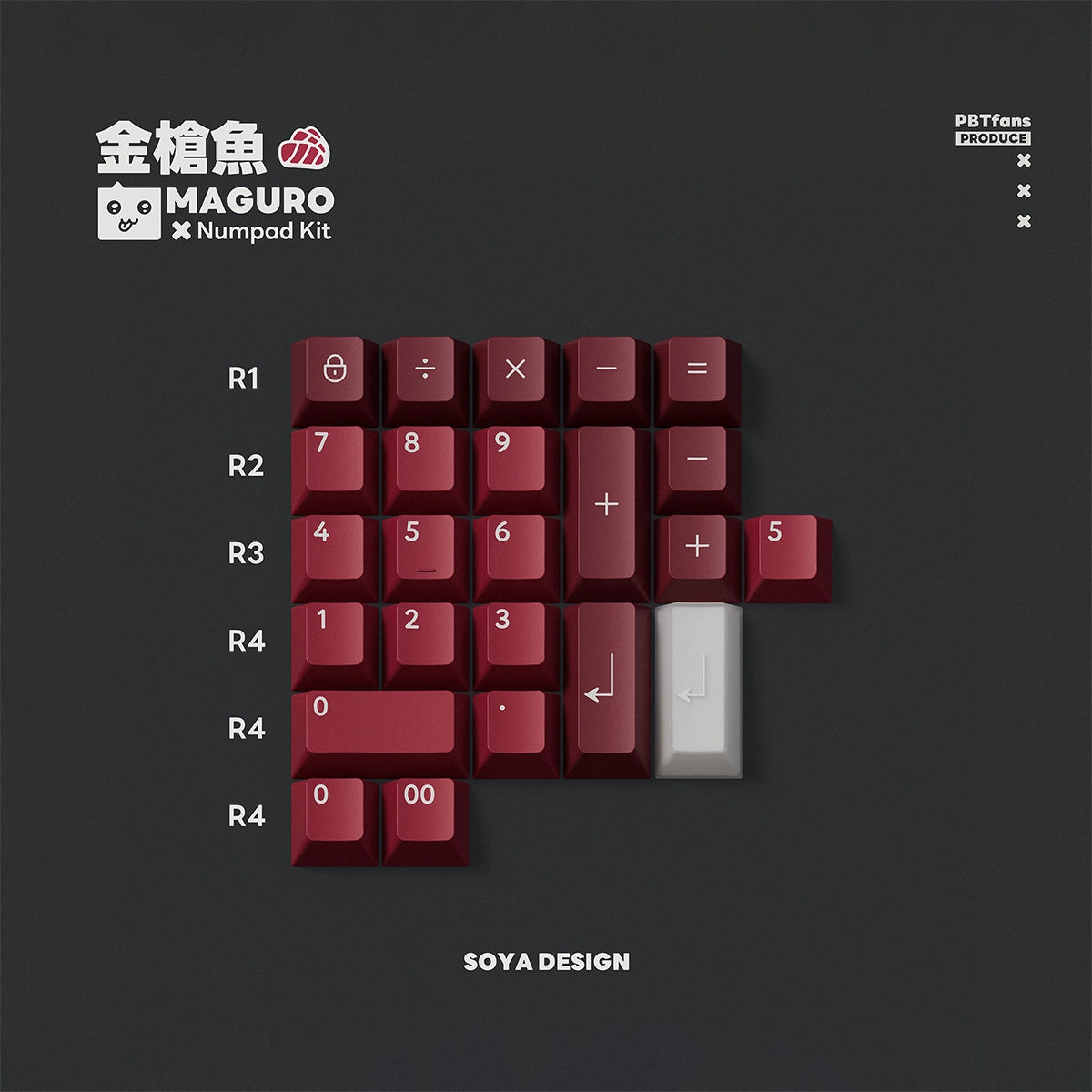 PBTfans Maguro Keycaps