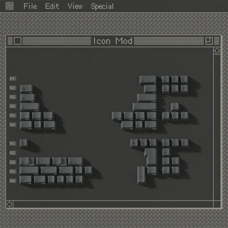 PBTfans 1984 Dark Keycaps - Divinikey