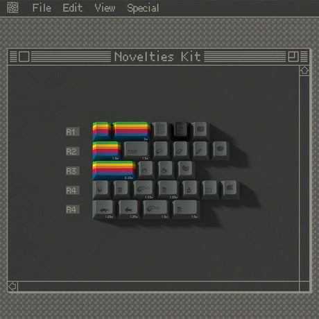 PBTfans 1984 Dark Keycaps - Divinikey