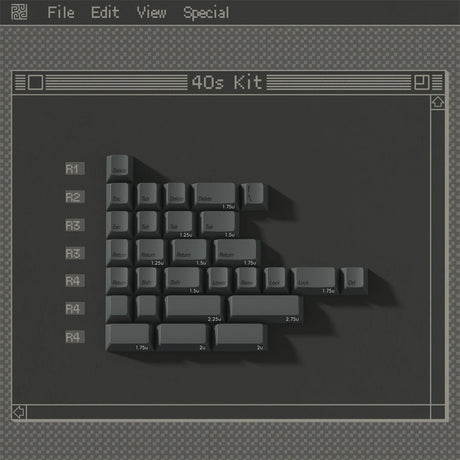 PBTfans 1984 Dark Keycaps - Divinikey