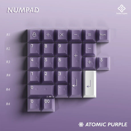 PBTfans Atomic Purple Keycaps - Divinikey