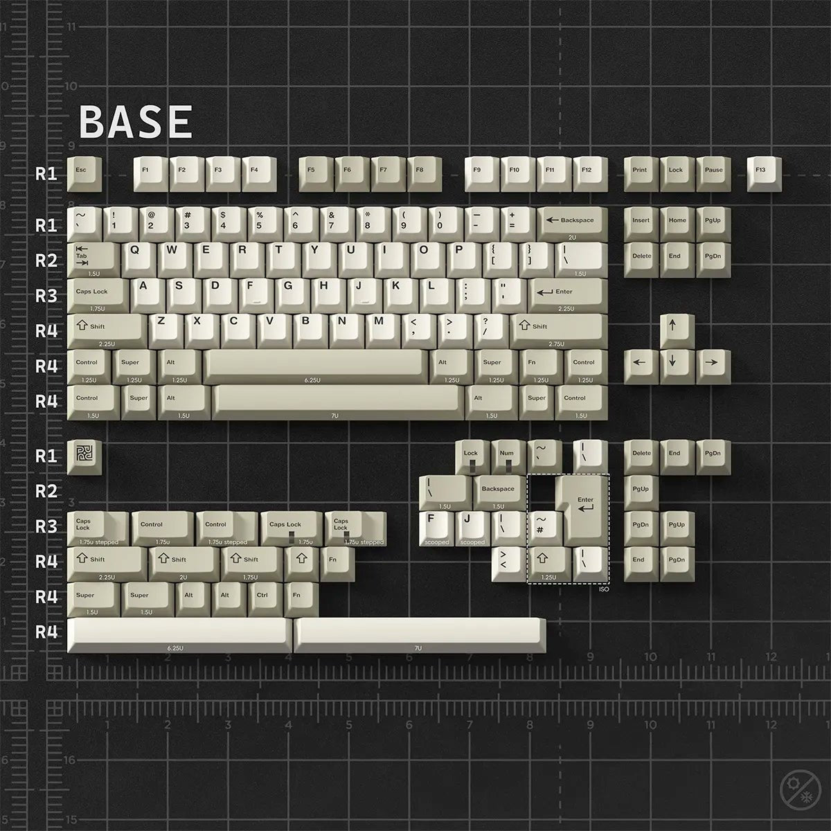 PBTfans Corporate Beige Keycaps - Divinikey