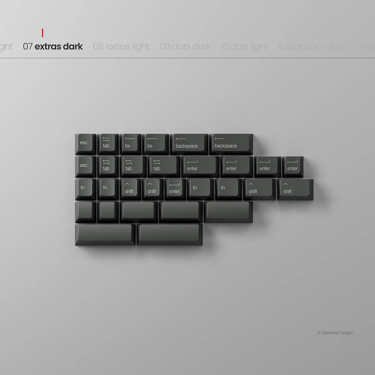 PBTfans Less but Better Dark Keycaps - Divinikey