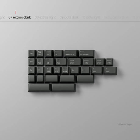PBTfans Less but Better Dark Keycaps - Divinikey