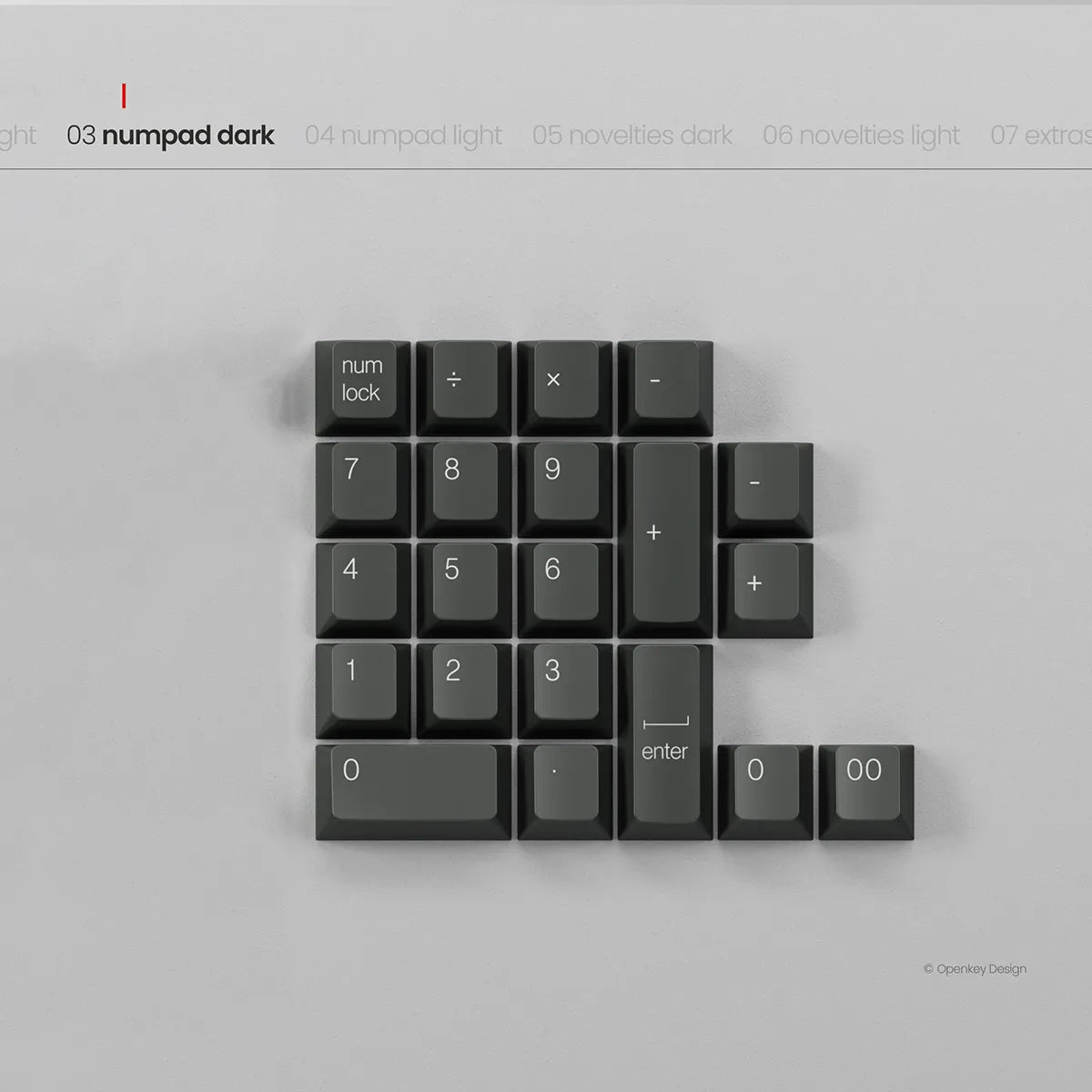 PBTfans Less but Better Dark Keycaps - Divinikey