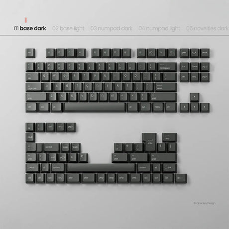 PBTfans Less but Better Dark Keycaps - Divinikey