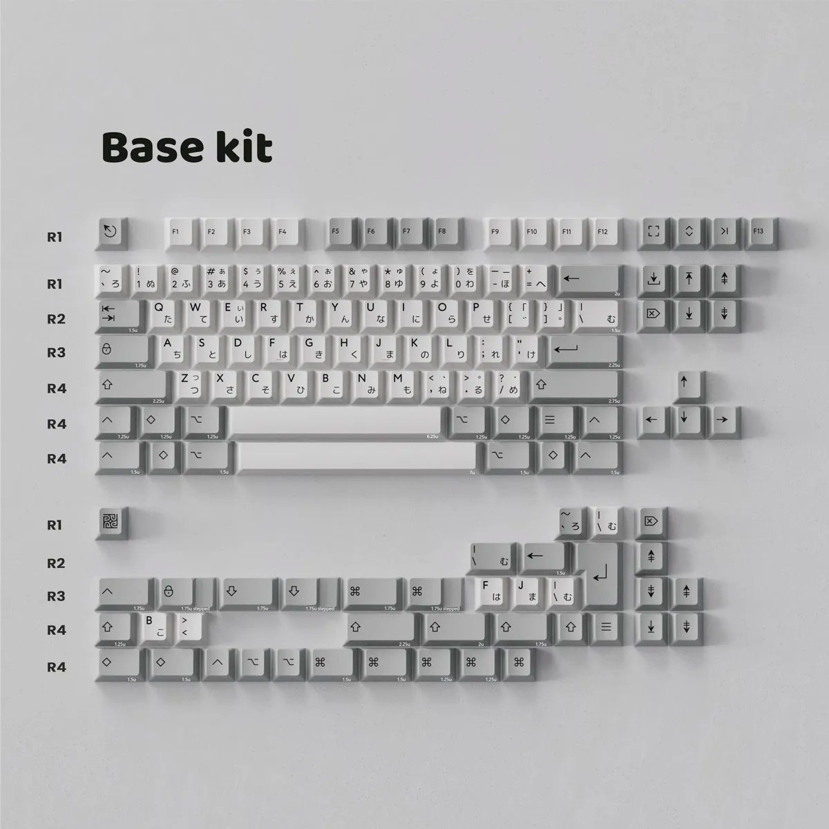 PBTfans Modern Japanese Desko Keycaps - Divinikey