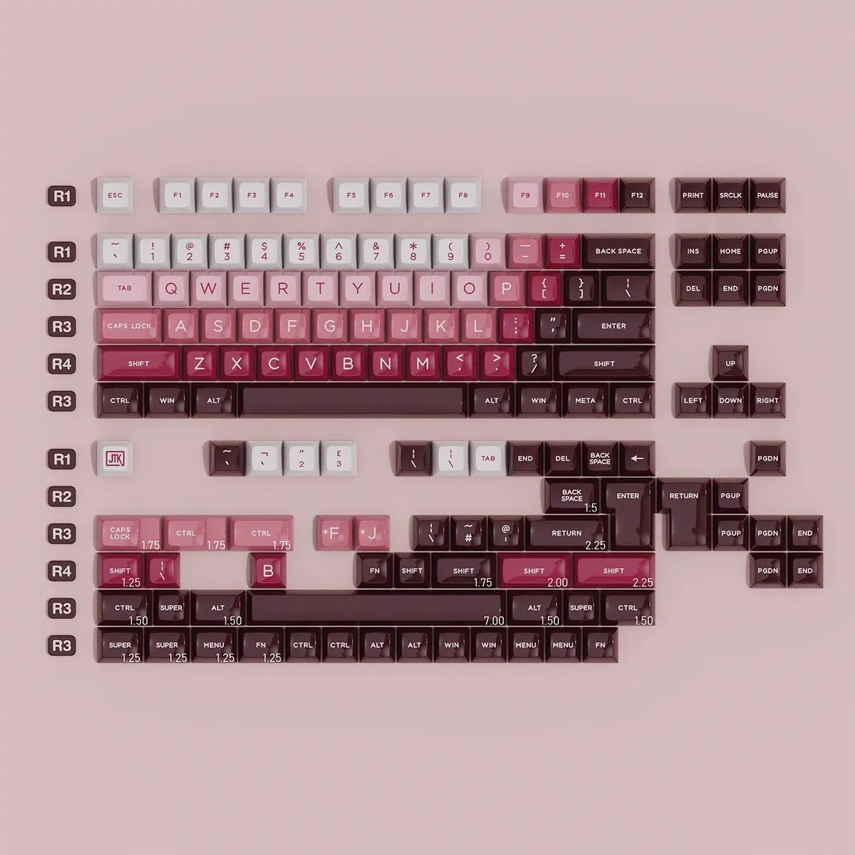 JTK HSA Rouge Keycap Set – Divinikey