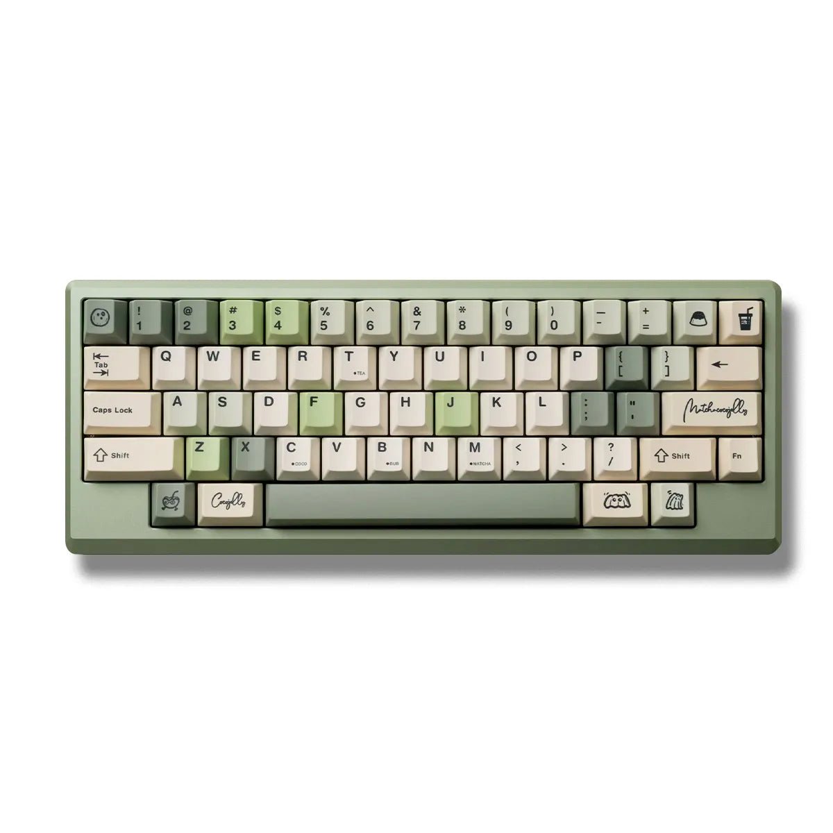 TUT Bubble Tea Matcha Keycaps - Divinikey