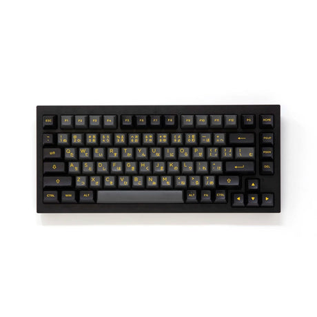 Akko Black & Gold Keycap Set Doubleshot PBT - Divinikey
