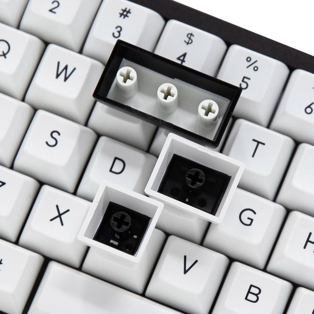 Akko Black on White Keycap Set Doubleshot ABS - Divinikey