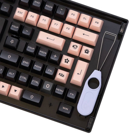 Akko Black & Pink Hiragana Keycap Set Doubleshot PBT - Divinikey