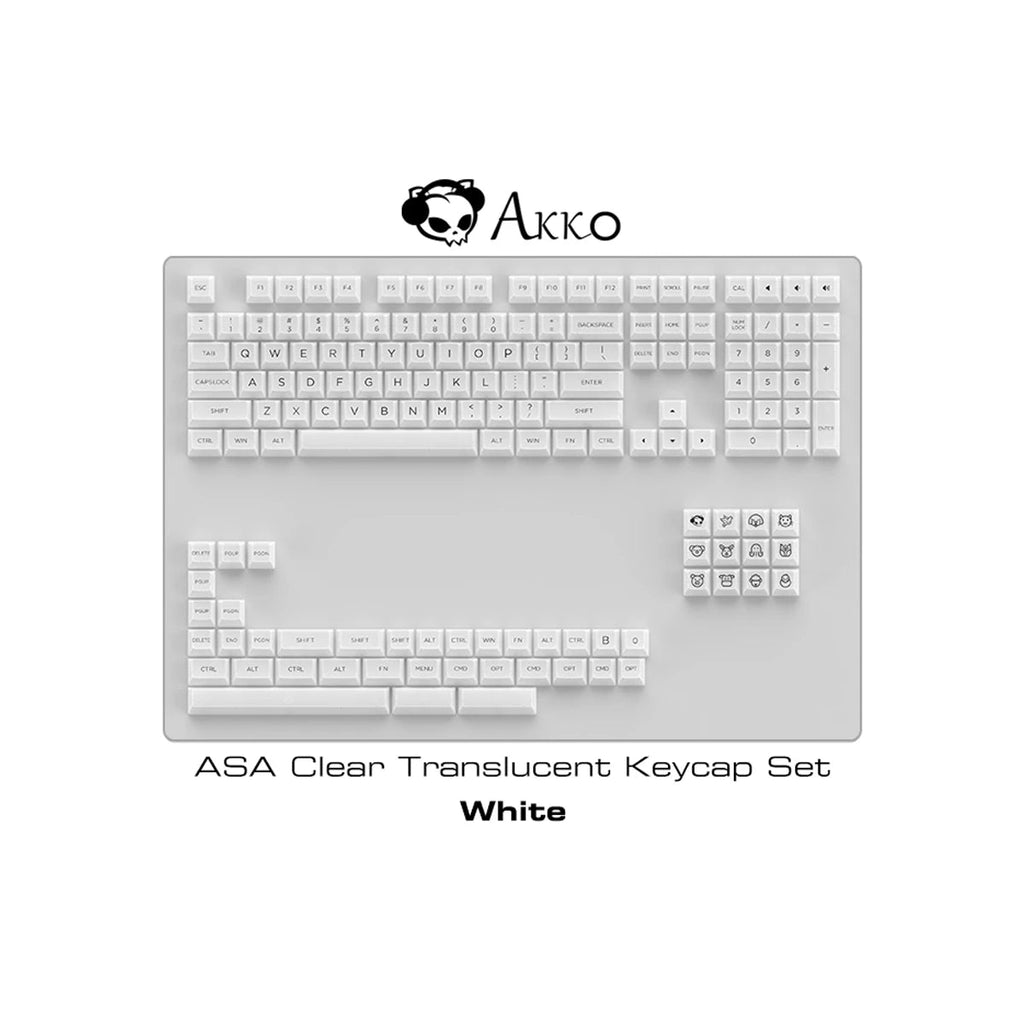 Akko Clear Keycap Set UV Polycarbonate - Divinikey