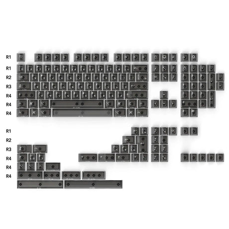 BIIP Clear 2048 Keycap Set UV Polycarbonate - Divinikey