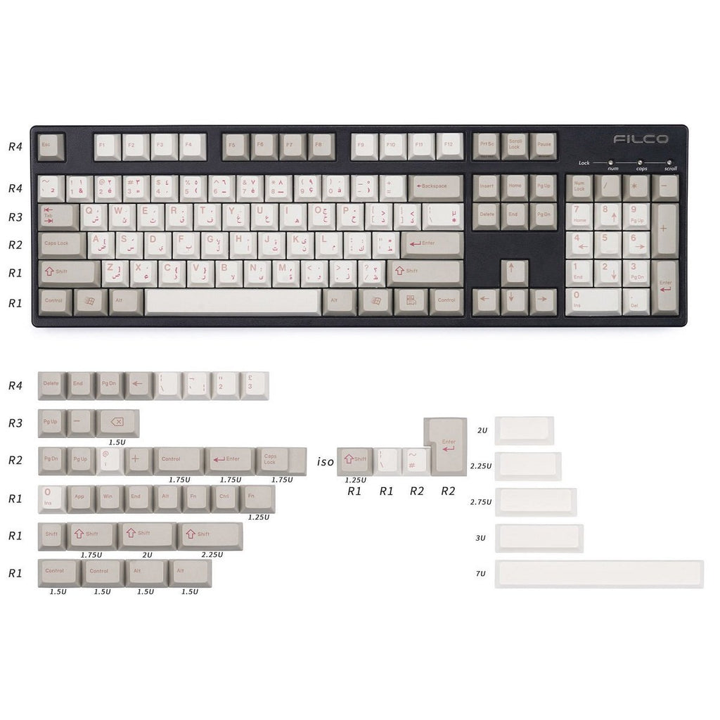EnjoyPBT Arabic Keycap Set Dye-Sub PBT - Divinikey
