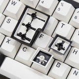 EnjoyPBT Black & White Keycap Set Doubleshot ABS - Divinikey