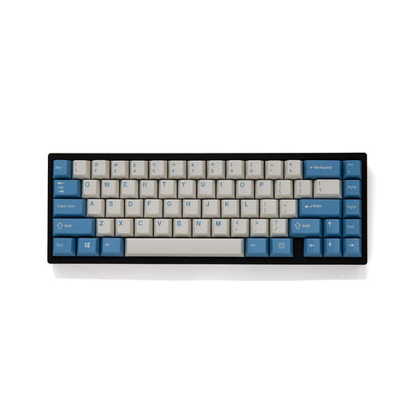 EnjoyPBT Blue and White Keycap Set Doubleshot ABS - Divinikey