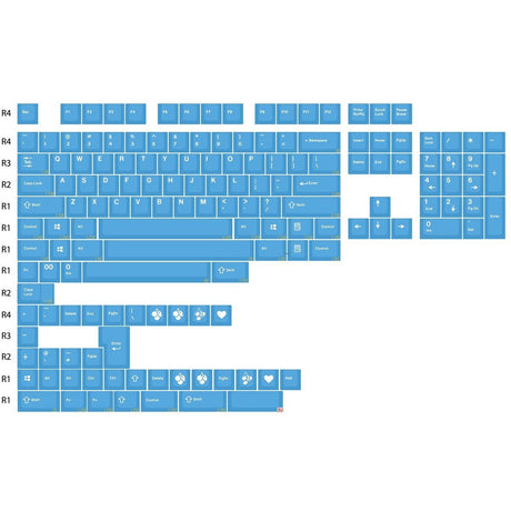 Enjoypbt Bluemin Keycap Set Doubleshot ABS - Divinikey