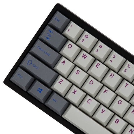 EnjoyPBT Grey White Keycap Set Doubleshot ABS - Divinikey