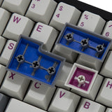 EnjoyPBT Grey White Keycap Set Doubleshot ABS - Divinikey