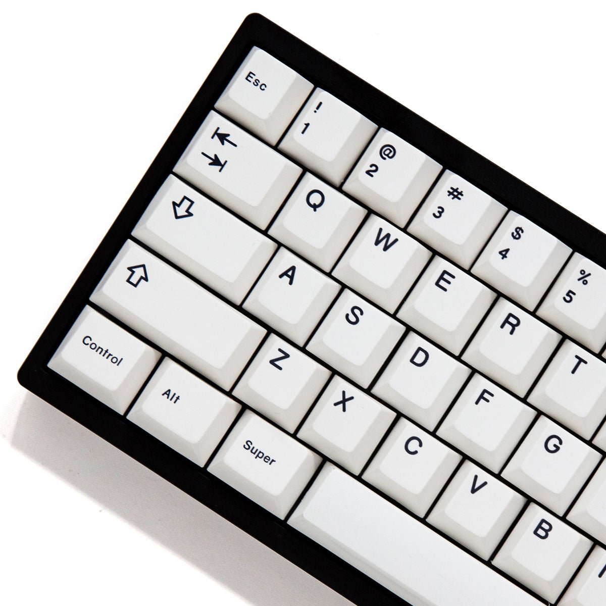 Geekark PBT Black on White Mechanical Keyboard cheapest Keycaps and Accents