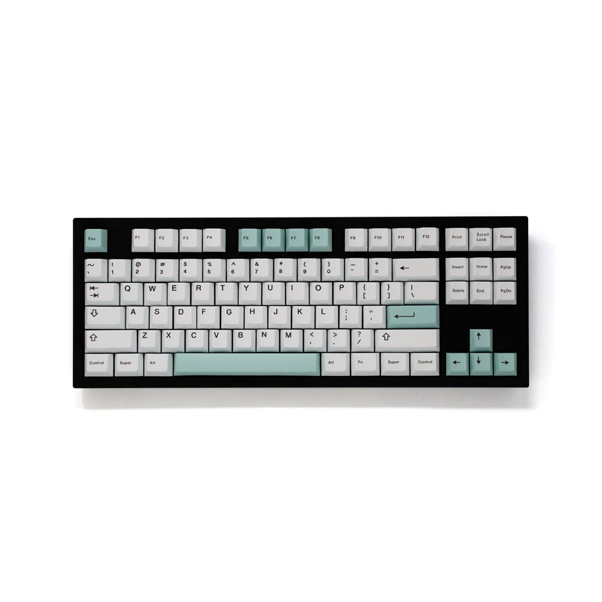 Geekark PBT Black on White Mechanical Keyboard cheapest Keycaps and Accents