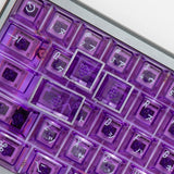 KBDfans Clear 2048 Purple Keycap Set UV Polycarbonate - Divinikey