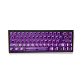KBDfans Clear 2048 Purple Keycap Set UV Polycarbonate - Divinikey