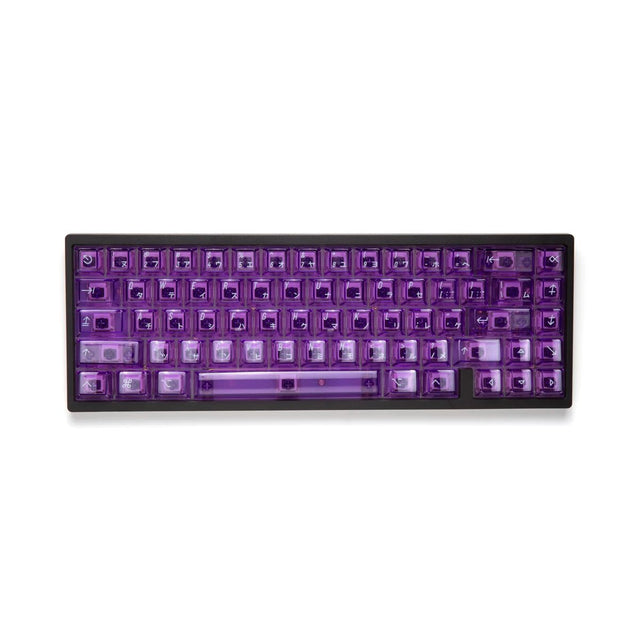 KBDfans Clear 2048 Purple Keycap Set UV Polycarbonate - Divinikey