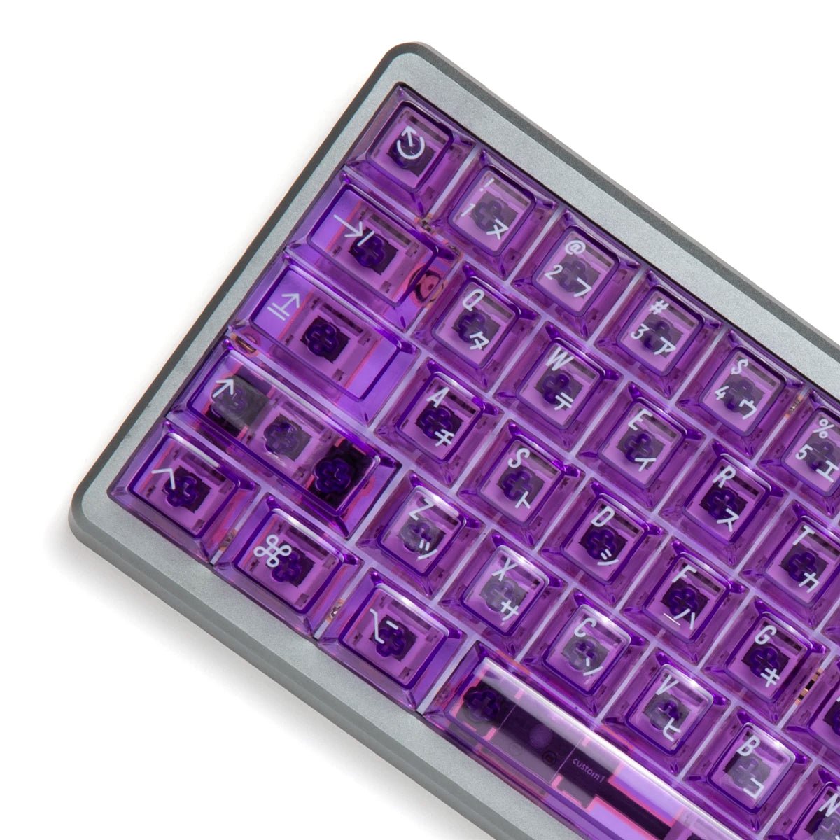 KBDfans Clear 2048 Purple Keycap Set UV Polycarbonate - Divinikey