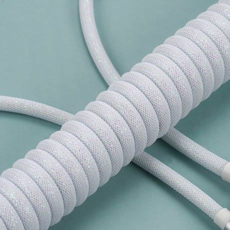 KBDfans Flash White Custom Handmade USB-C Cable - Divinikey
