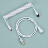 KBDfans Flash White Custom Handmade USB-C Cable - Divinikey