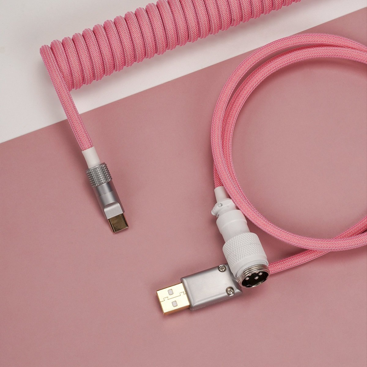 KBDfans Pink Custom Handmade USB-C Cable - Divinikey