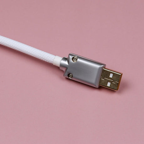 KBDfans White Custom Handmade USB-C Cable - Divinikey