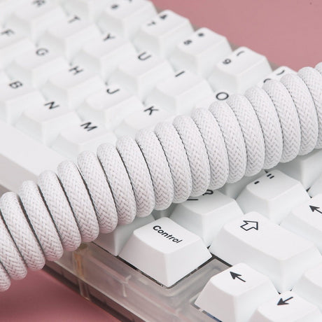 KBDfans White Custom Handmade USB-C Cable - Divinikey