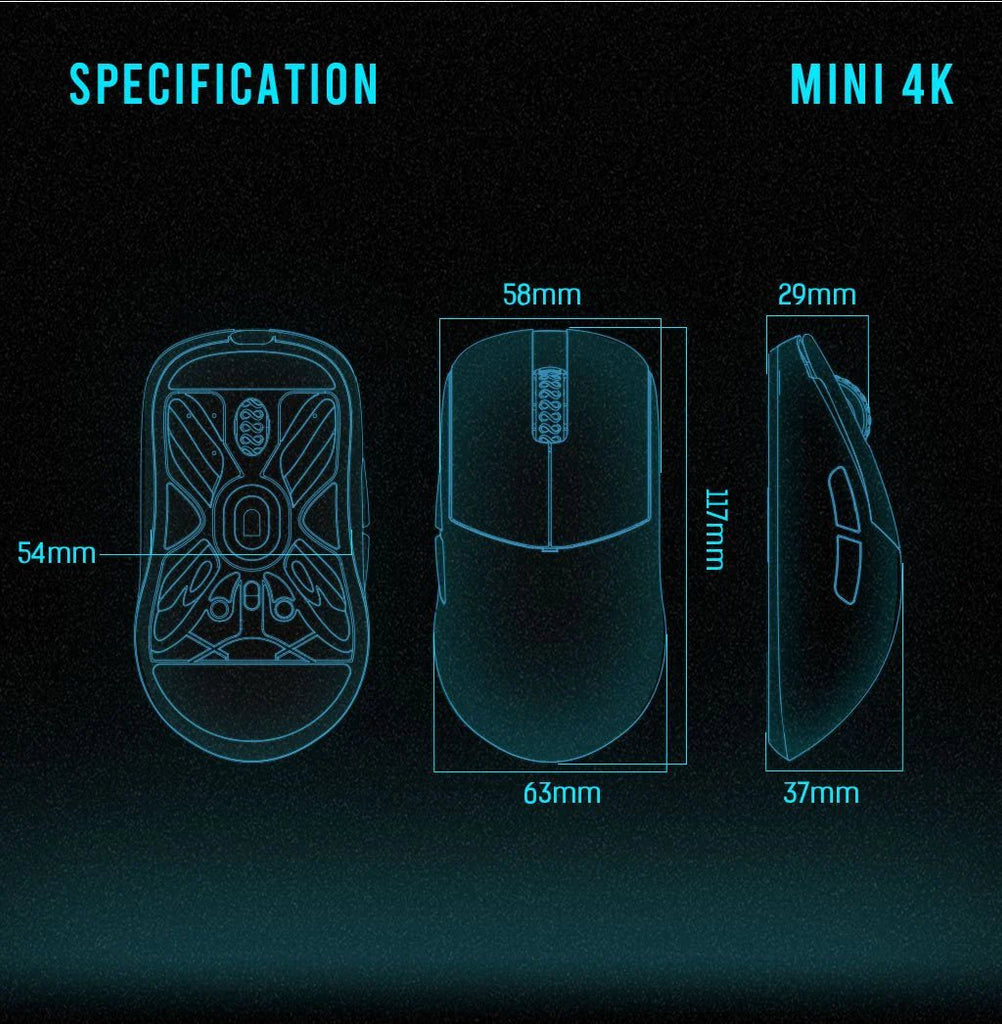 Lamzu Atlantis Mini 4K Superlight Gaming Mouse - Divinikey