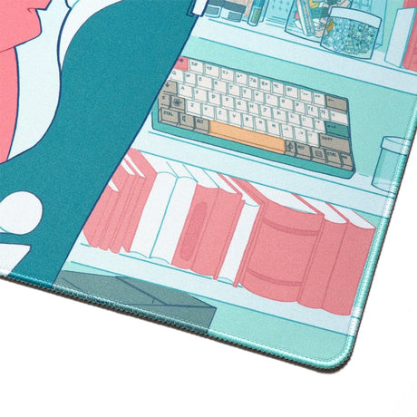 Lofi Switch Tuner Girl AM/PM Deskmat - Divinikey