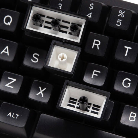 Maxkey SA White On Black Keycap Set Doubleshot ABS - Divinikey