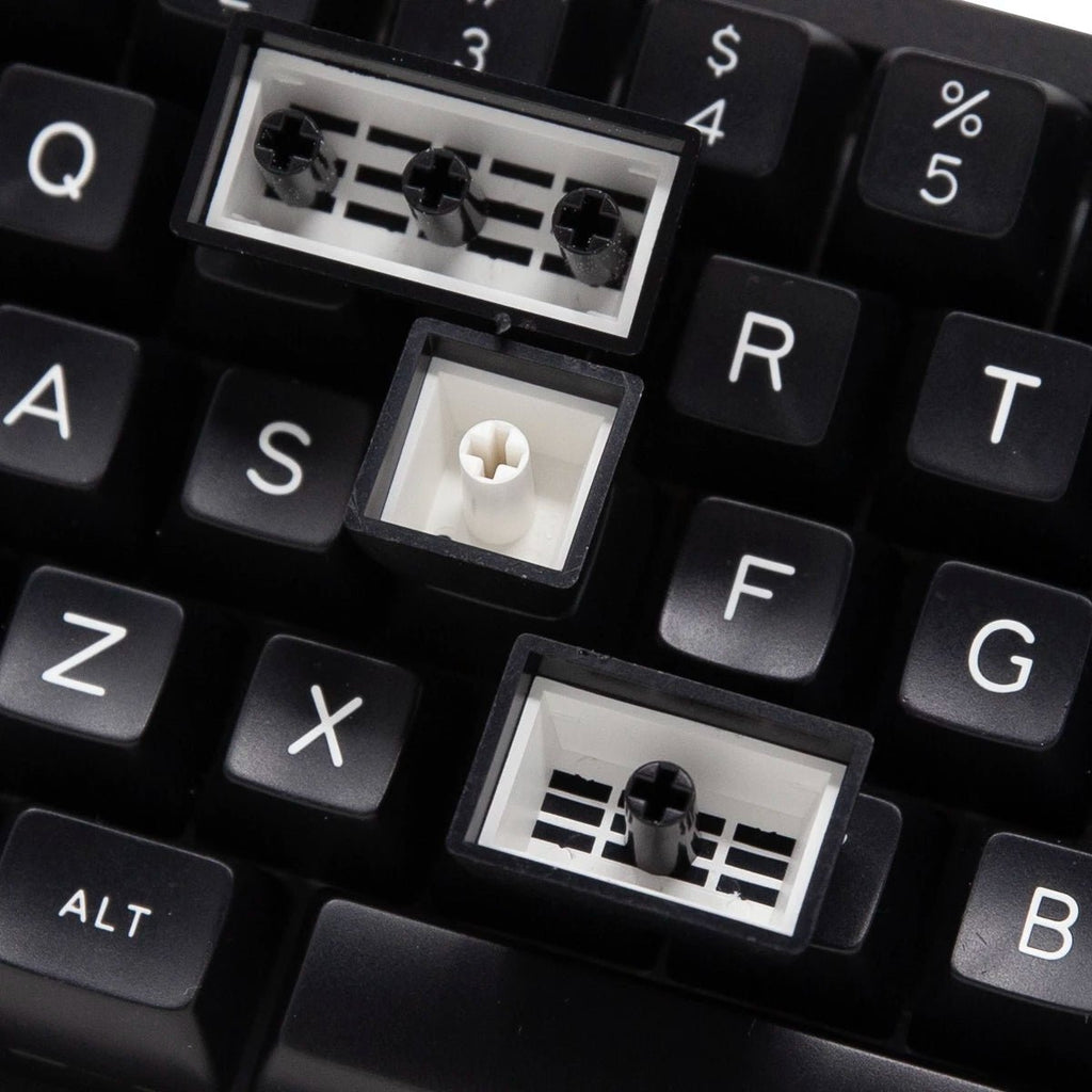 Maxkey SA White On Black Keycap Set Doubleshot ABS - Divinikey