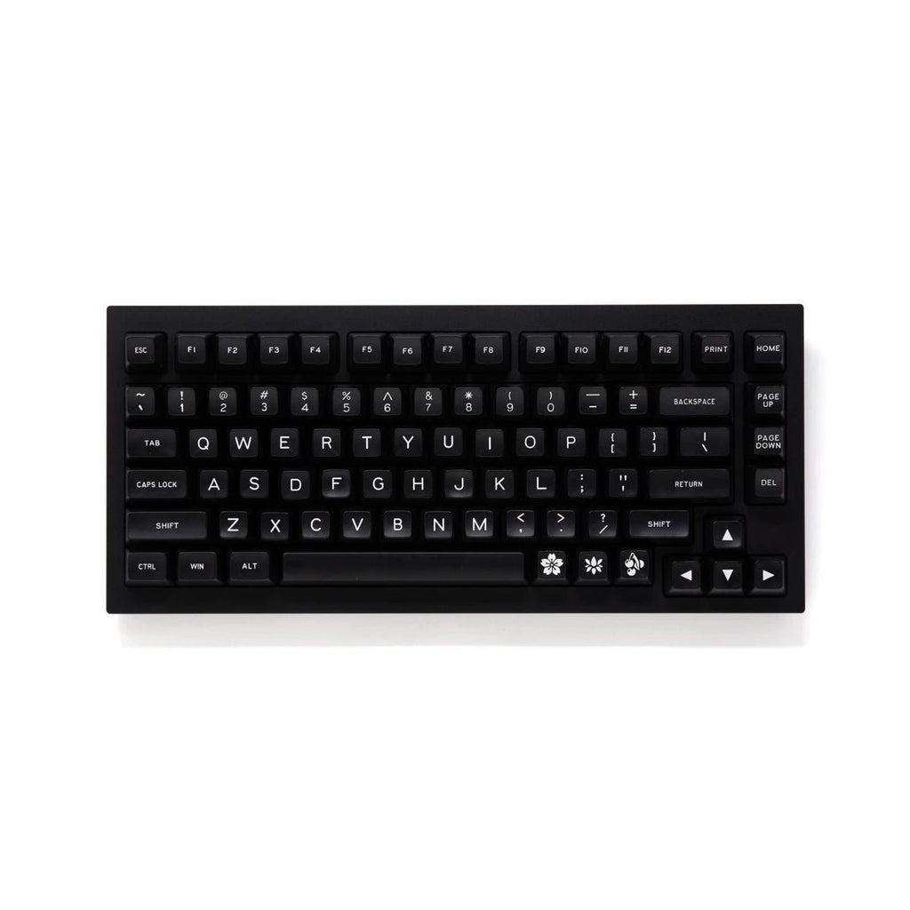 Maxkey SA White On Black Keycap Set Doubleshot ABS - Divinikey